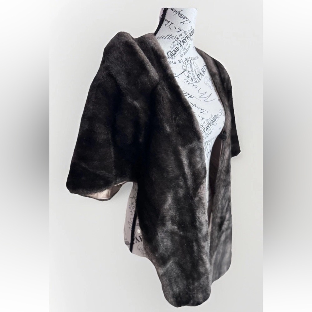 Vintage Regina Glenara Brown Faux Fur Wrap Shrug One Size
